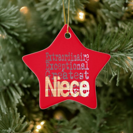 Niece Extraordinaire Keramik Ornament (Baum)