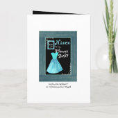 NIECE Flower Girl Einladung TURQUOISE BLAUE Kleidu (Rückseite)