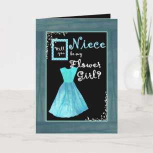NIECE Flower Girl Einladung TURQUOISE BLAUE Kleidu