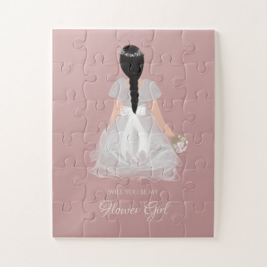 Niece Flower Girl Junior Bridesmaid Sweet Vorschla Puzzle (Vertikal)