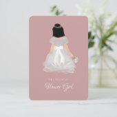 Niece Flower Girl Junior Bridesmaid Vorschlag Card Einladung (Stehend Vorderseite)