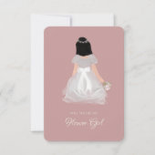 Niece Flower Girl Junior Bridesmaid Vorschlag Card Einladung (Vorderseite)