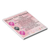 Niece Geem - 30. Geburtstag Notizblock (angewinkelt)