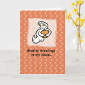 Niece, ghoful Greetings Karte (Gelbe Blume)