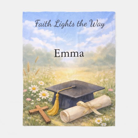 Niece Graduation Personalized Christian Gift Fleecedecke (Vorderseite)