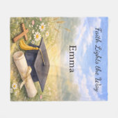 Niece Graduation Personalized Christian Gift Fleecedecke (Vorderseite (Horizontal))