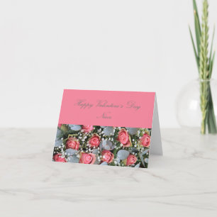 Niece Happy Valentine's Day Rose Feiertagskarte