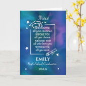 Niece High School Graduation Custom Name and Year  Karte (Gelbe Blume)