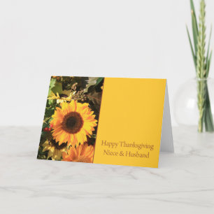Niece & Husband Erntedank Card Feiertagskarte