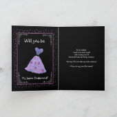 NIECE - Junior Bridesmaid - Lila Kleid Einladung (Innenseite)