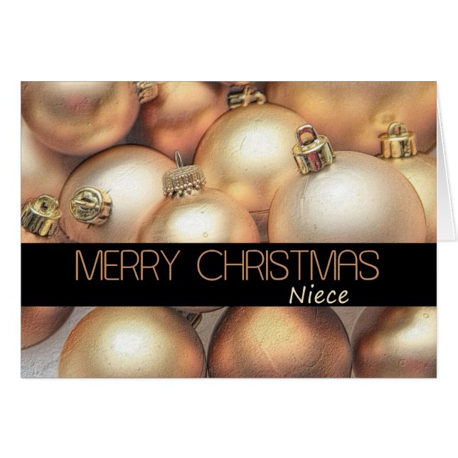 Niece Merry Christmas card (Vorderseite (Horizontal))