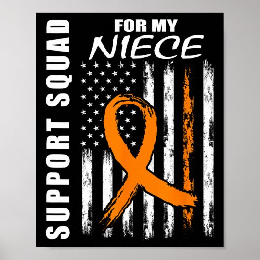 Niece Multiple Sklerose Awareness US Flaggenunters Poster (Vorne)