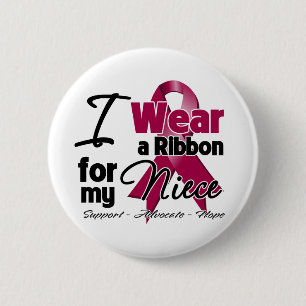 Niece - Multiples Myelom Ribbon Button