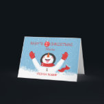 Niece Name Christmas Snowman Karte<br><div class="desc">Auf dieser Karte können Sie den Namen Ihres Nichte auf dem Cover drucken lassen,  indem Sie die auf dieser Karte enthaltene Anpassungsoption auswählen. Sie wird wirklich begeistert sein,  wenn sie jahrelang auf diese niedliche Karte zurückblickt,  um sie zu ihrem ersten Weihnachtsfest zu begrüßen.</div>