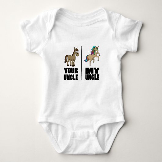 Niece Nephew Onkel Funny Horry Your Onkel My Onkel Baby Strampler (Vorderseite)