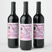 Niece Poem Wein Flasche Label Happy Birthday Weinetikett (Flaschen)