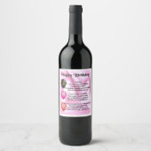 Niece Poem Wein Flasche Label Happy Birthday Weinetikett (Vorderseite)