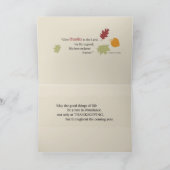 Niece Religious Three Blätter Erntedank Feiertagskarte (Innenseite)