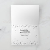 Niece, Ruhestand Glückwunsch Schwarz mit Silber Karte (Innenseite)