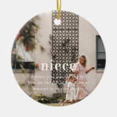 Niece | Sentimental Foto Keepake Weihnachten Keramik Ornament (Vorne)