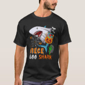 Niece Shark Boo Halloween Shark Boo Ghost Candy Pu T-Shirt (Vorderseite)