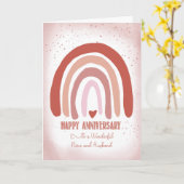 Niece und Husband Jubiläum Soft Pink Wasserfarbe Karte (Gelbe Blume)