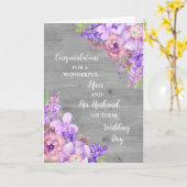 Niece und ihr Ehemann gratulieren Karte (Gelbe Blume)