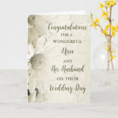 Niece und ihr Ehemann Hochzeitstag Herzlichen Glüc Karte (Gelbe Blume)
