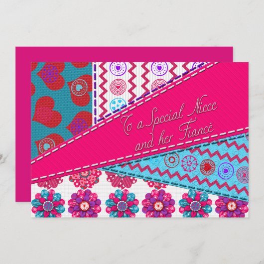 Niece und Verlobte Valentine's Patchwork Quilt Sty (Vorne/Hinten)