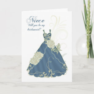 Niece werden Sie meine Bridesmaid-Karte sein - Elf Einladung