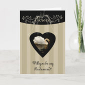 Niece Werden Sie meine Bridesmaid Stilvoll und ele Einladung (Vorderseite)