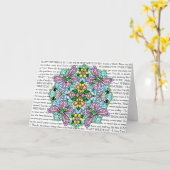 Niece's Birthday, Butterfly Mandala Coloring Page Karte (Gelbe Blume)