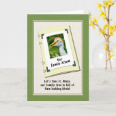 Niece's Geburtstagskarte mit Rind Egret Karte (Gelbe Blume)