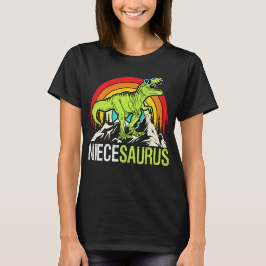 Niecesaurus Dinosaur T Rex Niece Saurus Matching T-Shirt (Vorderseite)