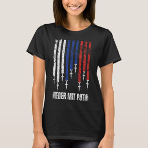 Nieder mit Putin Antikrieg Frieden Ukraine T-Shirt