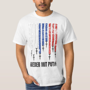 Nieder mit Putin Antikrieg Frieden Ukraine T-Shirt