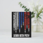 Nieder mit Putins Vorkriegsfrieden - Ukraine Postkarte (Stehend Vorderseite)