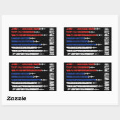 Nieder mit Putins Vorkriegsfrieden - Ukraine Rechteckiger Aufkleber (Blatt)