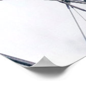 Nieder-Winkel-Foto aus grauem Metallrahmen Poster (Ecke)