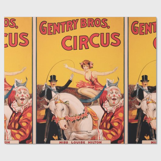 Niederer Adel Bros. Zirkus Geschenkpapier (Flach)