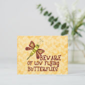 Niederflutbare Schmetterlinge Postkarte (Stehend Vorderseite)
