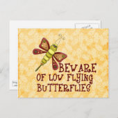 Niederflutbare Schmetterlinge Postkarte (Vorne/Hinten)