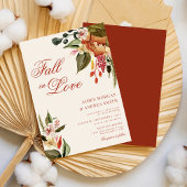 Niedergang der Liebe Rustikale Herbstblütenhochzei Einladung