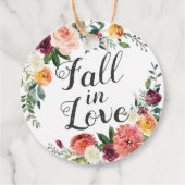 Niedergang der Liebe Rustikale Hochzeit in Burgund Geschenkanhänger (Vorderseite)