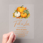 Niedergang der Liebe Rustikale Pumpkin Burnt Orang Acryleinladungen (Insitu (Handheld))