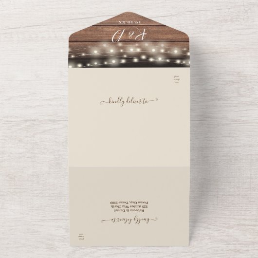 Niedergang in der Liebe Rustikale Streichellichter All In One Einladung (Außenbereich)