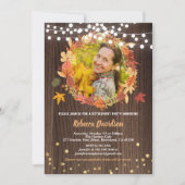 Niedergang Party Erntedank rustikales Foto Einladung (Vorderseite)