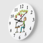 Niedergeschlagenes Obst Große Wanduhr (Winkel)