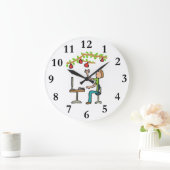 Niedergeschlagenes Obst Große Wanduhr (Zuhause)