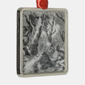 Niederlage von General Braddock Silbernes Ornament (Rechts)